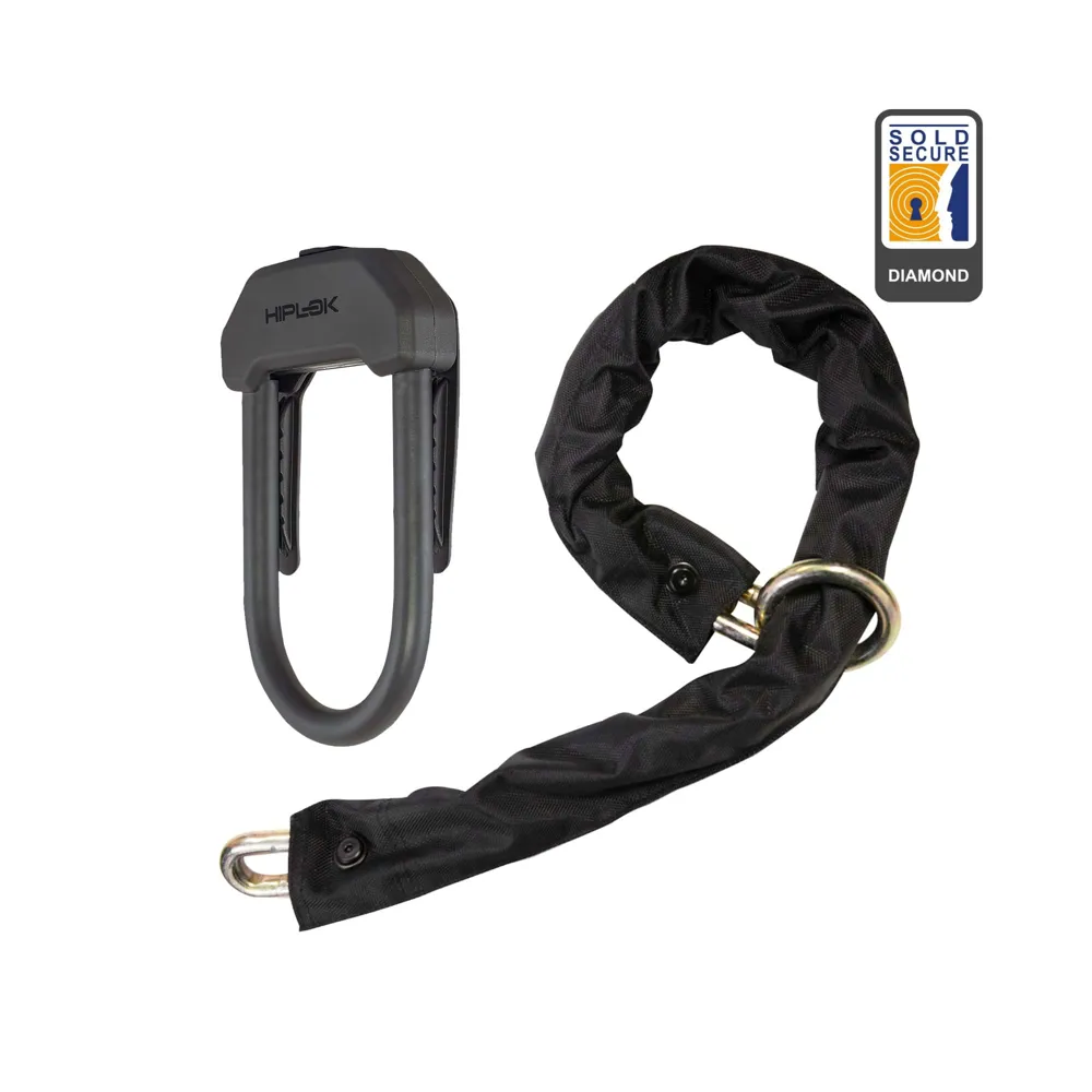 uPRISE Bikes Hiplok DXXL D-Lock and Chain Combo - Black | Price match, 365 day return s, 18-Month Warranty, Finance Available & Free UK Delivery